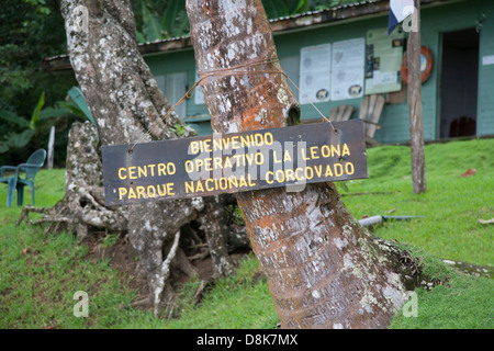 La Leona, Park Entrance, Corcovado National Park, Costa Rica Stock Photo