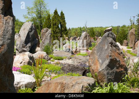 Three Sisters Sanctuary in Goshen, Massachusetts is packed with innovative outsider art. Stock Photo