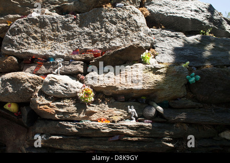 Three Sisters Sanctuary in Goshen, Massachusetts is packed with innovative outsider art. Stock Photo