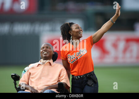 Baltimore, MD, USA. May 30, 2013. Chanda Brigance, wife of former