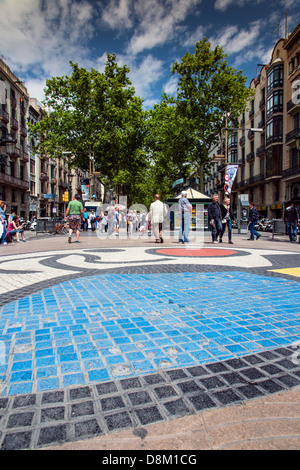 Miro Mosaic, Barcelona, Joan Miró installed the pavement mo…