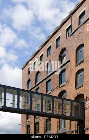Historic architecture, brick made, warehouse district, Hamburg, Germany Stock Photo