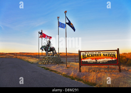 Reservation  blackfeet Indians Stock Photo