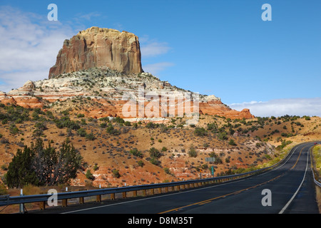 The American highway in stone desert Stock Photo