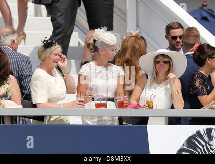 Epsom Downs, UK. 31st May 2013. Fashions are on display on Investec Ladies Day from Epsom Racecourse.
