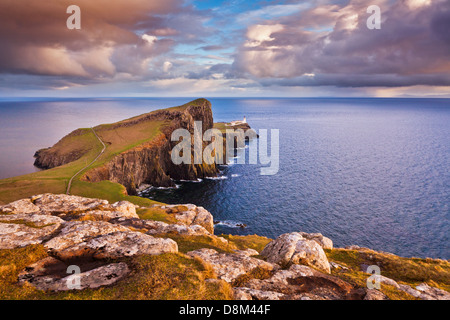 Neist Point and Lighthouse Isle of Skye Highland and Islands Scotland UK GB EU Europe