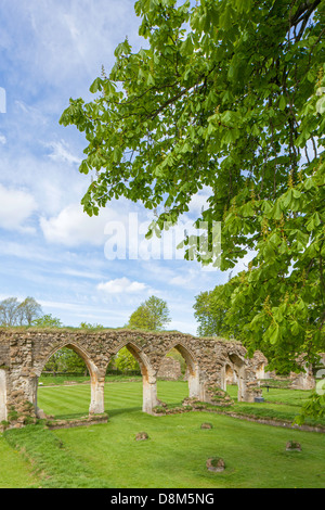 The ruins of Hailes Abbey near Winchcombe, Gloucestershire, England, UK Stock Photo