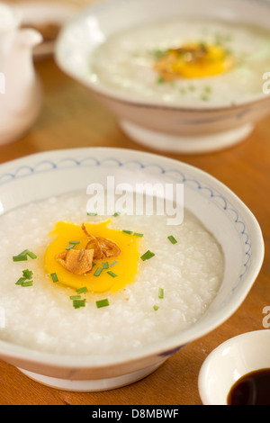 Egg Congee Stock Photo