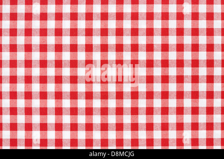 Red and white tablecloth texture background Stock Photo