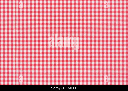 Red and white tablecloth texture Stock Photo