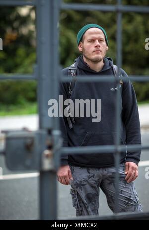 Steven Hartung has escaped the far-right scene in Jena, Germany, 18 May 2013. Steven Hartung was deep into the far-right scene for years, but then decided to get out after serious misgivings arose. One of the people on trial in the NSU trial is an old aquaintance of his. Photo: MICHAEL REICHEL Stock Photo