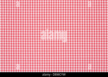 Red and white tablecloth texture background Stock Photo