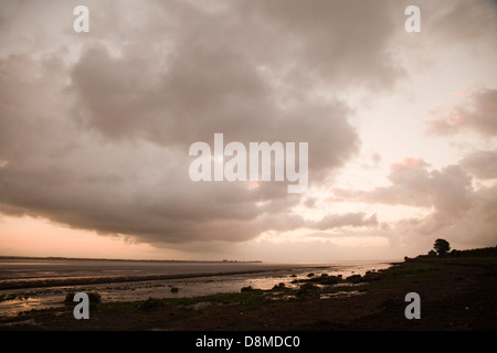 sunrise on Solway Stock Photo