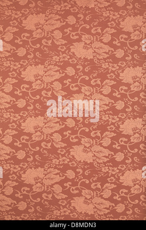 Floral brown wallpaper texture background, high detail fabric Stock Photo