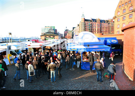 sunday morning fish market Stock Photo