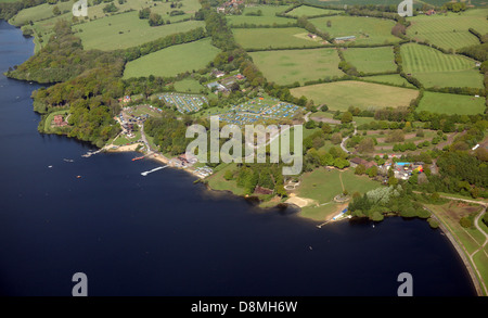 aerial view of Bewl Water Sailing Club in Kent Stock Photo