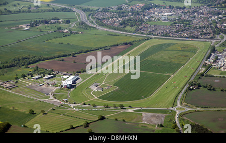 aerial view of Wetherby Racecourse in West Yorkshire Stock Photo