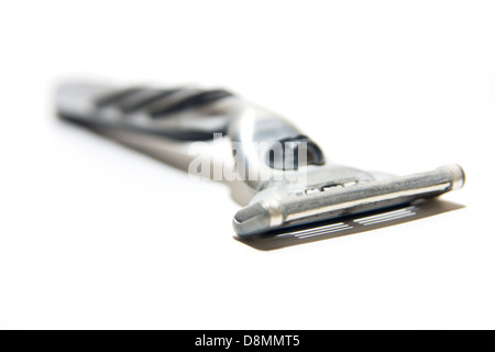 Safety razor isolated on white background. Stock Photo
