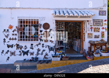 Ceramics Gift Shop in Sagunto Valencia Stock Photo
