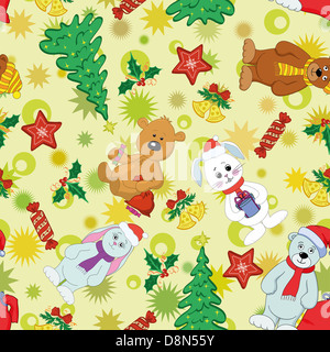 Christmas seamless background Stock Photo