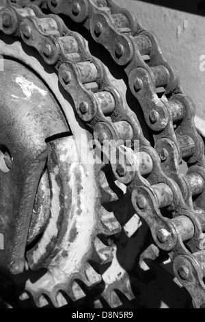 tooth wheel from old harvester Stock Photo