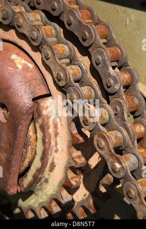 tooth wheel from old harvester Stock Photo