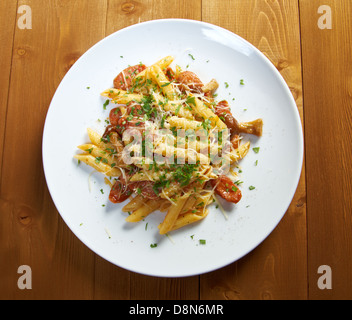 Italian Penne rigate pasta with Stock Photo