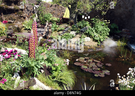 Fairy Garden - Crate Magic, show garden by Kate Kurevleva for Bloom 2013 Stock Photo