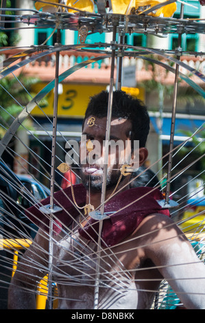 Thai Poosam is a Hindu festival celebrated mostly by the Tamil community on the full moon in the Tamil month of Thai Stock Photo