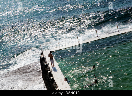 A view of the pool at the Bondi Surf Bathers' Life Saving Club in Sydney, Australia Stock Photo