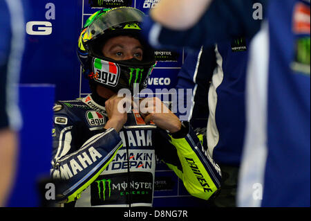 Mugello,Italy.1st June 2013. Valentino Rossi (Yamaha Factory Racing) during the qualifying session of  Moto GP World Championship from the Mugello racing circuit. Credit:  Gaetano Piazzolla/Alamy Live News Stock Photo