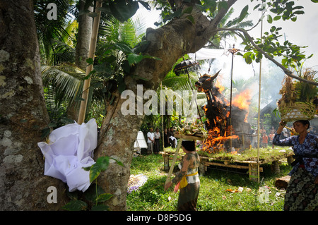 Hindu rituals on the Indonesian island of Bali. Stock Photo