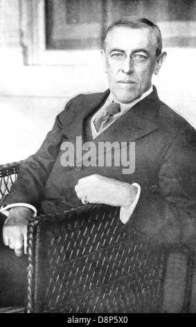 Woodrow Wilson was inaugurated President of the United States on March 4, 1913. Stock Photo