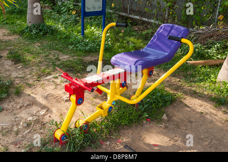 The Exercise Machine in Public Park. Stock Photo