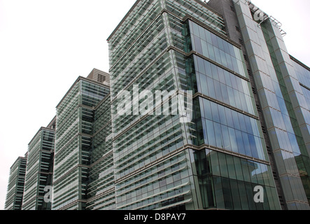 Futuristic Multi Storey office blocks with glass facades Birmingham Stock Photo