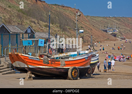 Fishing Boats On The Coble Landing Filey North Yorkshire England fishing-boats-on-the-coble-landing-filey-north-yorkshire-england