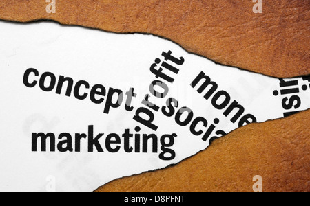 Concept of marketing text on paper hole Stock Photo