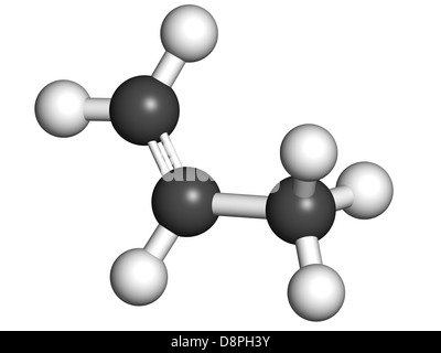 Chemical structure of propylene (propene), polypropylene (PP ...