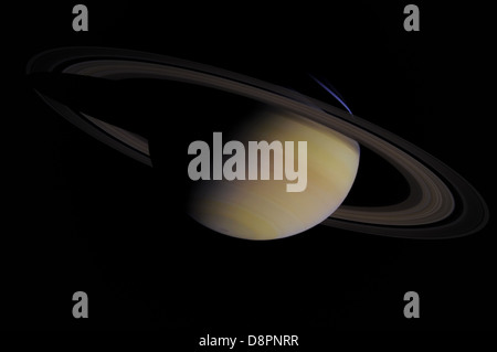 Solar System - Saturn. It is the sixth planet from the Sun Stock Photo ...