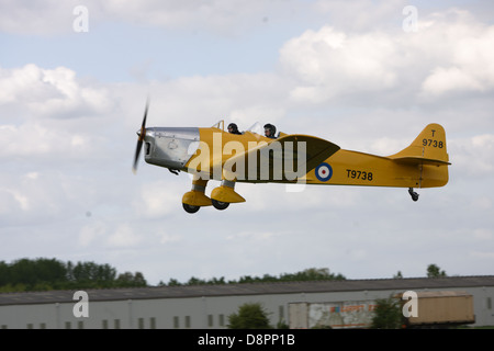 Miles Magister 1930s RAF training aircraft based at Breighton airfield,yorkshire,uk Stock Photo