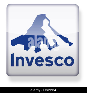 Invesco logo as an app icon. Clipping path included. Stock Photo