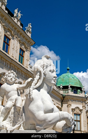 Baroque sphinx statue bust at Belvedere Castle Vienna Austria Europe Stock Photo