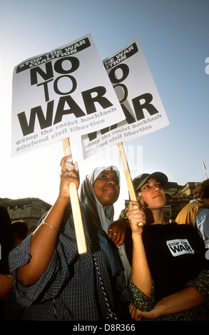 March & rally against bombing of Afghanistan following terrorist attacks on USA on 11 September. 13 October 2001, London, UK. Stock Photo