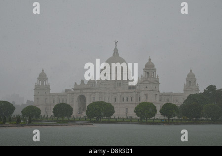 Victoria Memorial during the monsoon season, Kolkata, India Stock Photo
