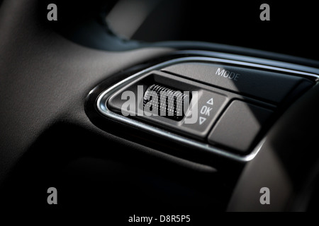 Detail on some buttons on a steering wheel Stock Photo