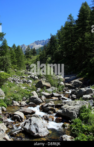The Gordolasque valley in the Alpes-Maritimes  in the Mercantour national Park, France Stock Photo