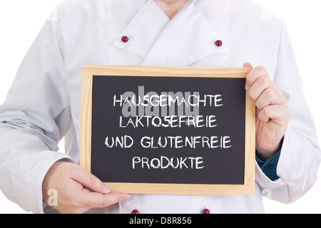 Hausgemachte laktosefreie und glutenfreie Produkte Stock Photo
