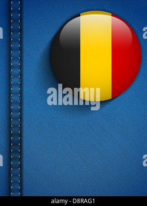 National Flag of Belgium . Button Style . Isolated Stock Photo - Alamy