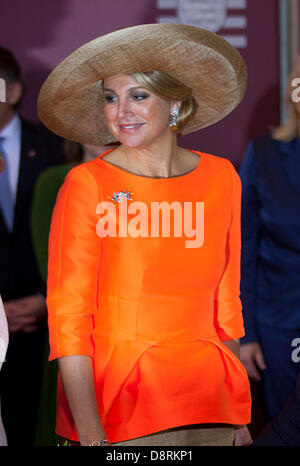 Wiesbaden, Germany. 3rd June 2013. Queen Maxima of the Netherlands at the first Day of their visit to Germany of a two day visit with a dutch economic delegation, Wiesbaden 03-06-2013 Photo: Albert Nieboer-RPE/dpa/Alamy Live News Stock Photo
