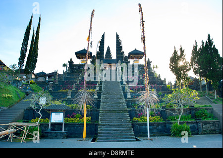 The Mother Temple of Besakih, or Pura Besakih is the most important, the largest and holiest temple of Hindu religion in Bali Stock Photo
